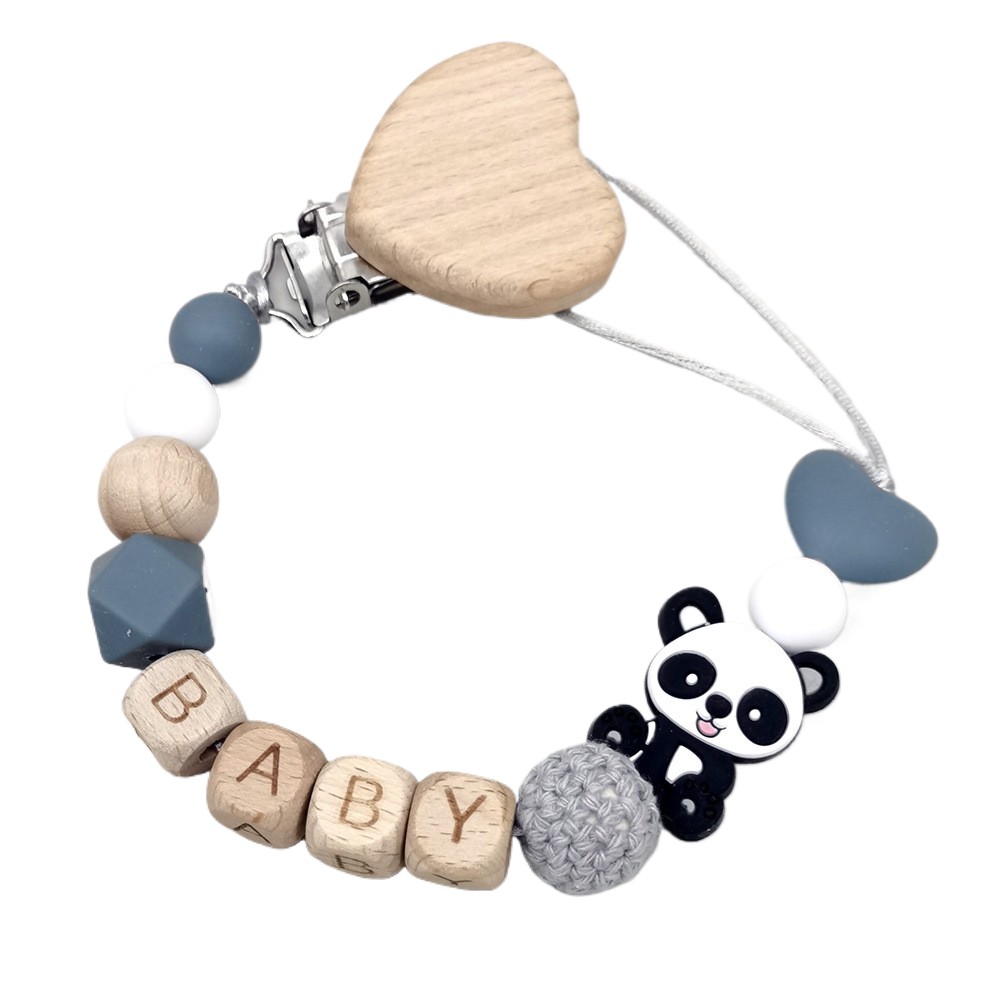 Baby Products For 1 Year Old - Houten gepersonaliseerde babyfopspeenketting Schattig dierlijk ontwerp