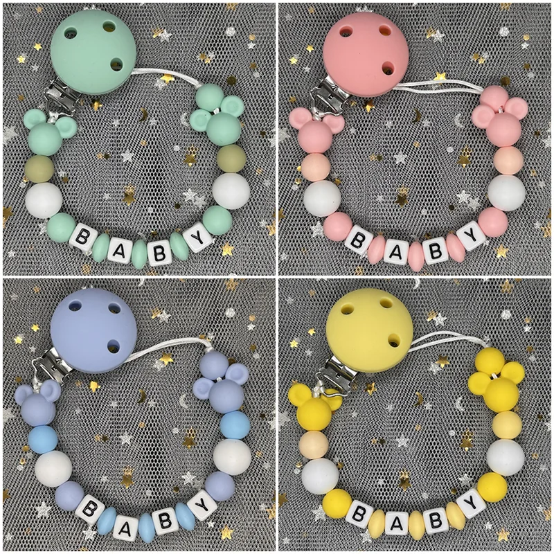 Baby Product - Babyfopspeenclip Gepersonaliseerde naam Dummy Tepelhouder Kettingen